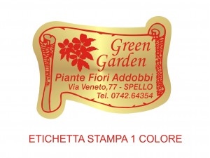 Etichette adesive per fioristi, fiorai e vivaisti (mm 45X33)  (cod.15G)